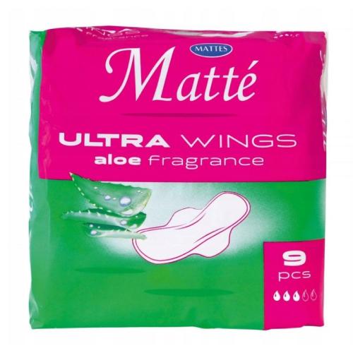 Zdjęcie produktu - MATTES Podpaski Ultra Wings Aloe Vera, 9szt.