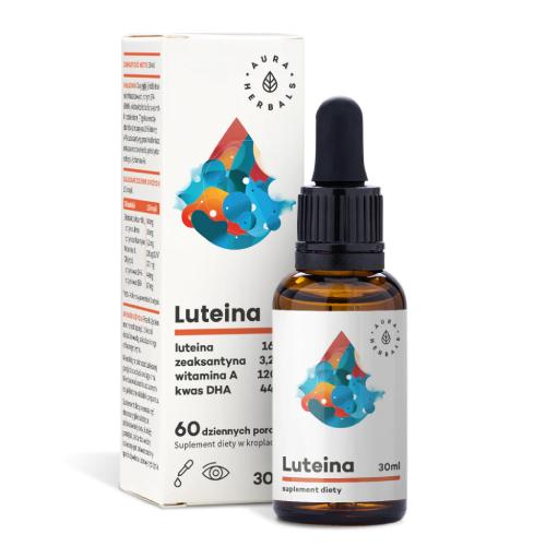 Zdjęcie produktu - AURA HERBALS Luteina + Witamina A + DHA + Zeaksantyna, krople, 30ml