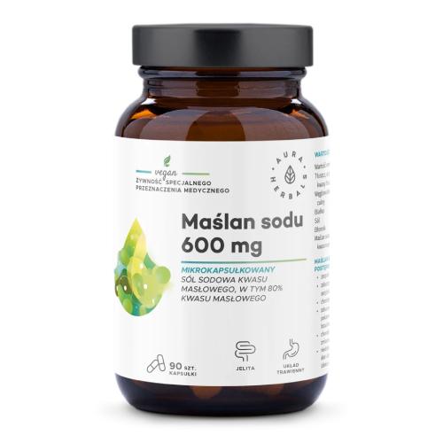 Zdjęcie produktu - AURA HERBALS Maślan sodu 600mg, 90kaps.