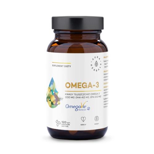 Zdjęcie produktu - AURA HERBALS Omega 3 1200mg, 120kaps.