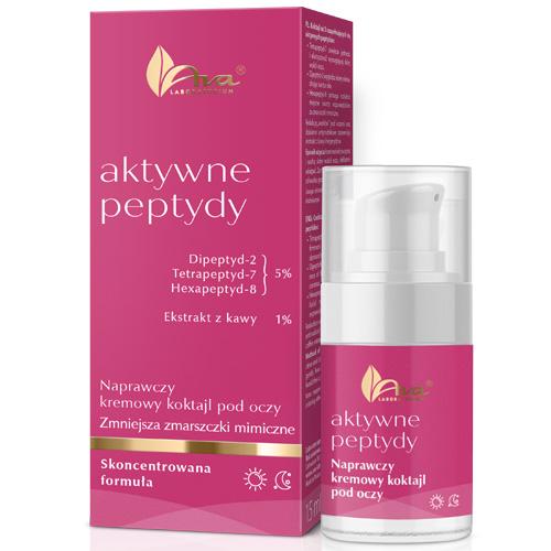 Zdjęcie produktu - AVA AKTYWNE PEPTYDY Naprawczy kremowy Koktajl pod oczy, 15ml