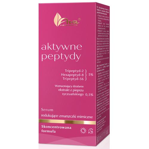 Zdjęcie produktu - AVA AKTYWNE PEPTYDY Serum redukujące zmarszczki mimiczne, 30ml