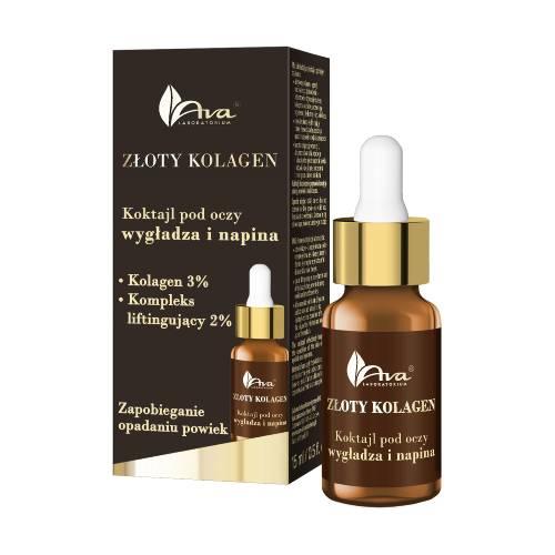 Zdjęcie produktu - AVA Złoty Kolagen Koktajl pod oczy, 15ml