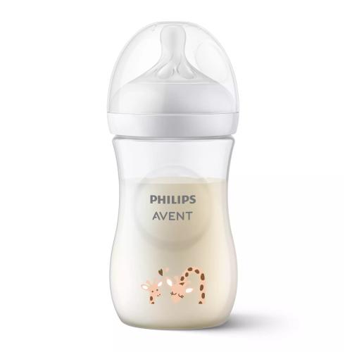 Zdjęcie produktu - AVENT Natural Response Butelka dla niemowląt 1m+ SCY903/66 Żyrafa, 260ml