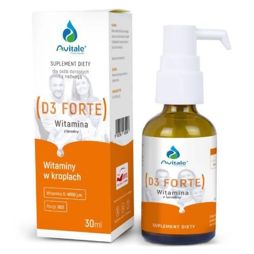 Zdjęcie produktu - Avitale D3 Forte 4000 IU, 30 ml