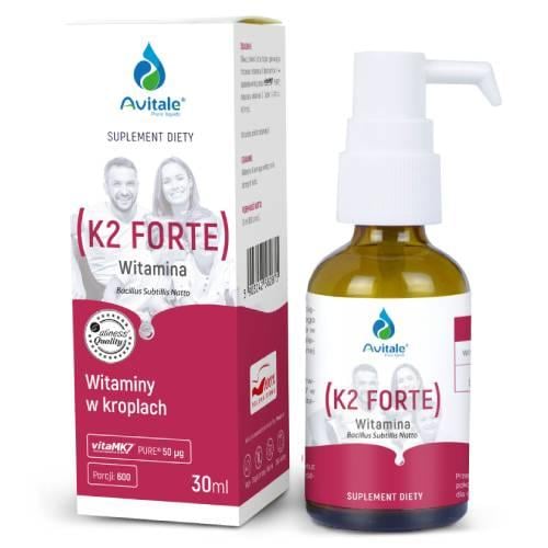 Zdjęcie produktu - Avitale Witamina K2 Forte 50 &micro;g, 30 ml