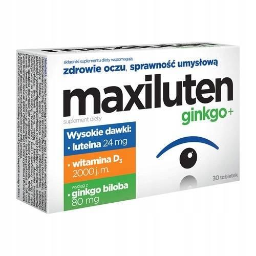 Miniaturka artykułu - MAXILUTEN GINKGO+, 30 tabletek