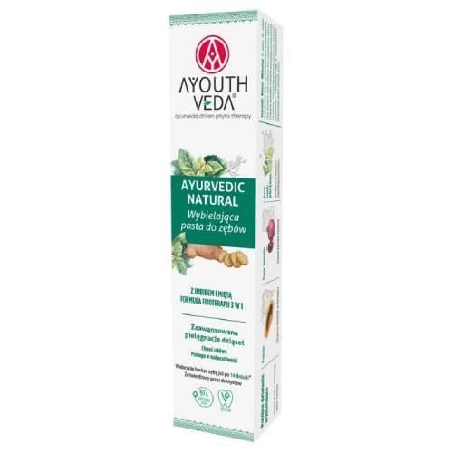 Zdjęcie produktu - Ayouthveda Ayurvedic Natural Wybielająca pasta do zęb&oacute;w z imbirem i miętą, 100 g