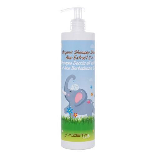Zdjęcie produktu - AZETA Bio Organic Shampoo Shower Aloe Extract szampon 2 in 1, 500ml