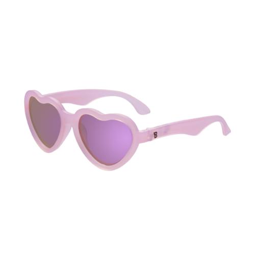 Babiators Okulary przeciwsłoneczne z polaryzacją HEART FROSTED PINK PURPLE MIRRORED LENS POLARIZED 0-2 lata P-HRT-503-S