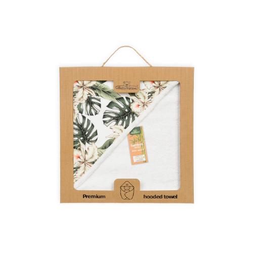 BabyMatex Okrycie kąpielowe BAMBOO DESIGN 100x100cm BIAŁY