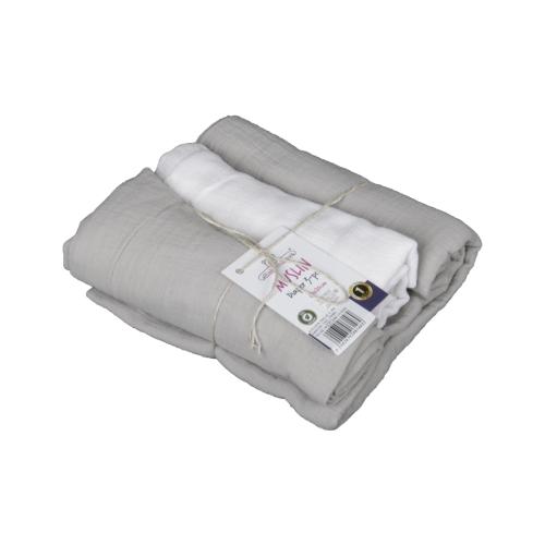 Zdjęcie produktu - BabyMatex Pieluszki muślinowe 70x80cm Szare, 3szt.