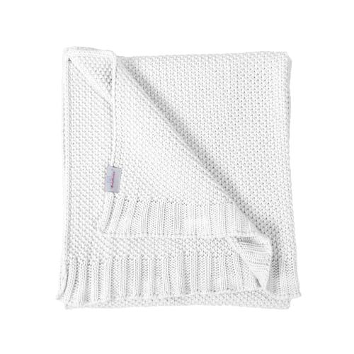 Zdjęcie produktu - BabyMatex Kocyk TULLY z bawełny, biały (75x100cm)