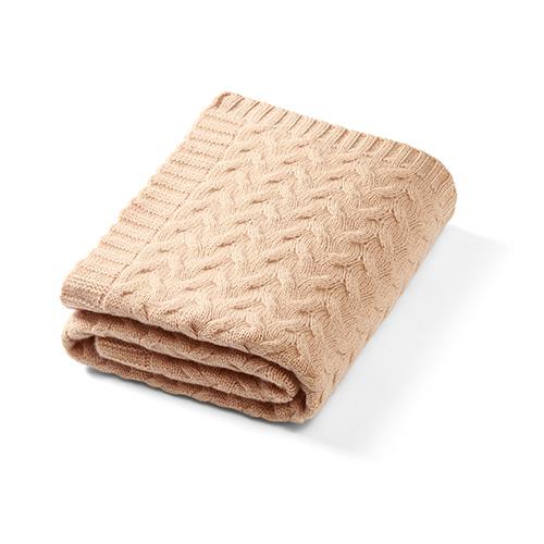 Zdjęcie produktu - BabyOno Kocyk z wełny merino ciemny beż