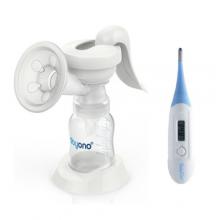 Zdjęcie produktu - BABYONO Laktator ręczny NATUREL + termometr USZKODZONE OPAKOWANIE FOLIOWE