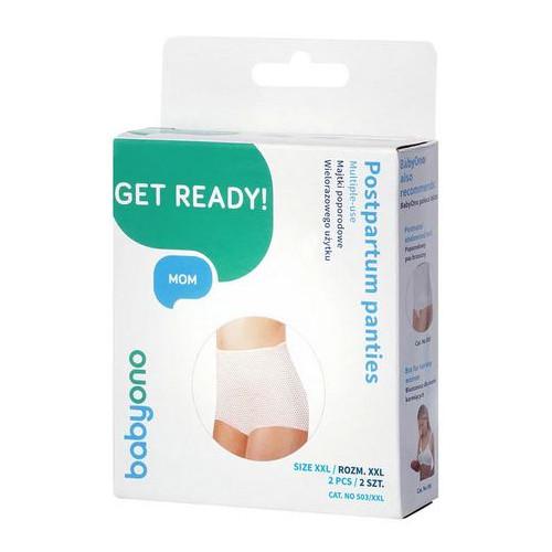 Zdjęcie produktu - BABYONO Majtki poporodowe wielorazowego użytku XXL, 2szt.
