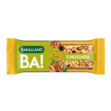Zdjęcie produktu - BAKALLAND BA! Baton 5 orzech&oacute;w, 40g