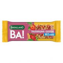 Zdjęcie produktu - BAKALLAND BA! Baton 5 zb&oacute;ż Truskawka i Quinoa zero cukru, 30g