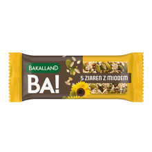 Zdjęcie produktu - BAKALLAND BA! Baton 5 ziaren z miodem, 40g