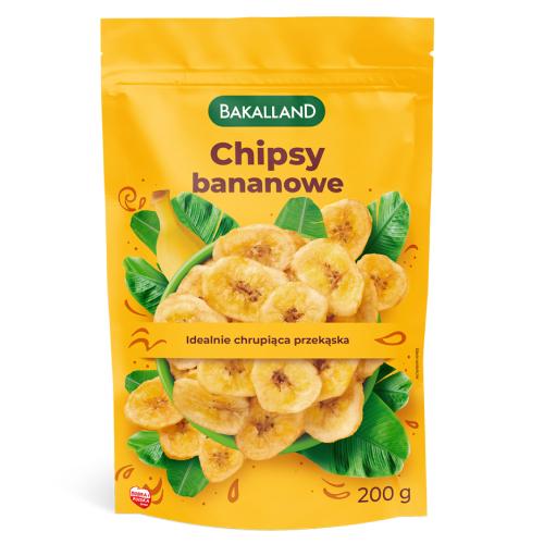 Zdjęcie produktu - BAKALLAND Chipsy bananowe, 200g