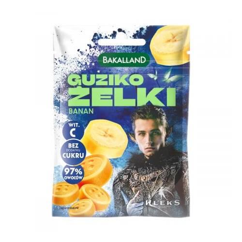 BAKALLAND Akademia Pana Kleksa Guziko-żelki Banan, 34g