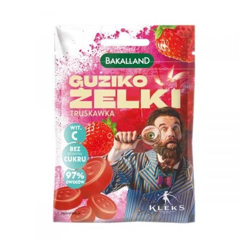 BAKALLAND Akademia Pana Kleksa Guziko-żelki Truskawka, 34g