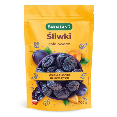 Zdjęcie produktu - Bakalland Śliwki całe owoce, 100 g