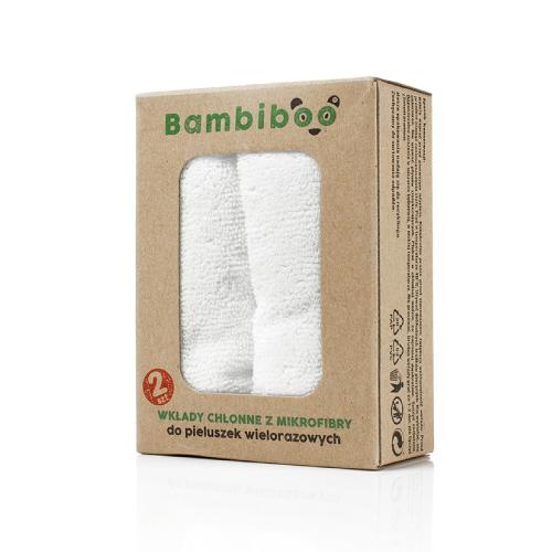 Bambiboo Wkłady chłonne z mikrofibry do pieluszek wielorazowych, 2 szt.