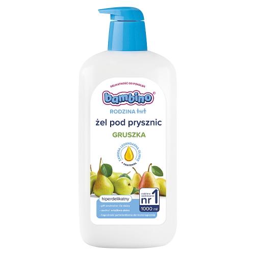 Zdjęcie produktu - Bambino Rodzina Żel pod prysznic o zapachu gruszki, 1000 ml
