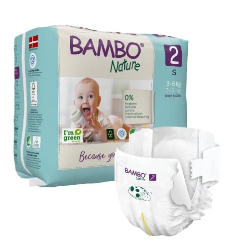Zdjęcie produktu - BAMBO Nature Mini 2 (S 3-6kg) Pieluszki, 30szt.