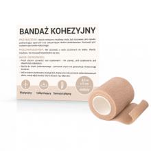 Zdjęcie produktu - Bandaż kohezyjny 4,5mx5cm kolor cielisty, 1szt.