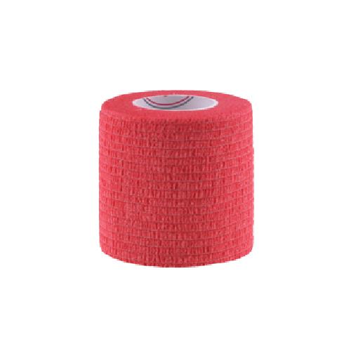 Zdjęcie produktu - Bandaż samoprzylepny kohezyjny lateksowy czerwony  5cm x 4.5m, 1 sztuka