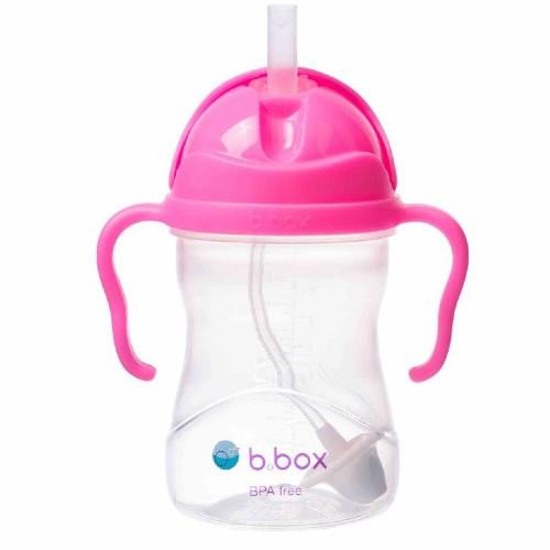 B.BOX Bidon ze słomką r&oacute;żowy granat, 240ml