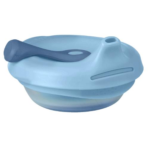 Zdjęcie produktu - B.BOX fill+feed Silikonowa miseczka z ustnikiem i pokrywką do karmienia Błękit, 1 szt.