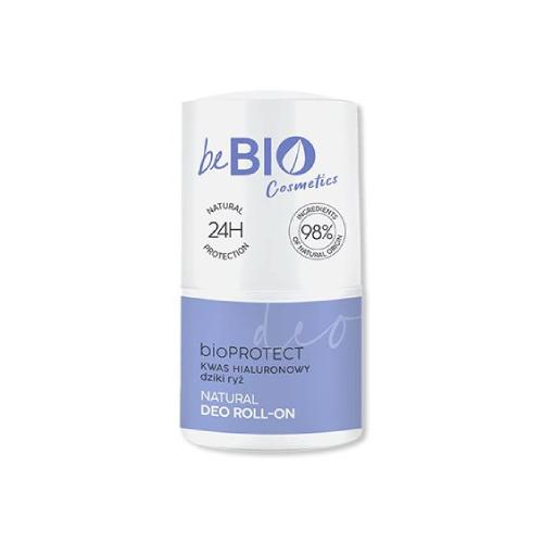 Zdjęcie produktu - BE BIO Naturalny deo roll-on na bazie naturalnego ałunu z kwasem hialuronowym i ekstraktem z dzikiego ryżu, 50ml