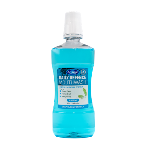 Zdjęcie produktu - Beauty Formulas Daily Defence Delikatna Mięta Płyn do płukania jamy ustnej, 500 ml