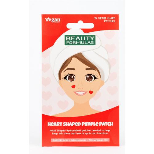 Zdjęcie produktu - Beauty Formulas Plastry hydrokoloidowe na niedoskonałości sk&oacute;ry w kształcie serca, 24 szt.