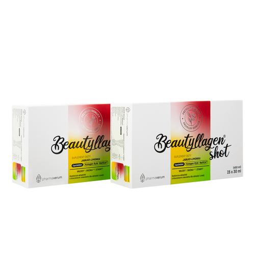 Pharmaverum Beautyllagen Shot Kolagen jabłko-limonka płyn, 30x30ml