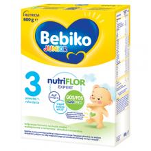 Bebiko Junior 3 NUTRIflor Expert Odżywcza formuła na bazie mleka dla dzieci powyżej 1. roku życia, 600g