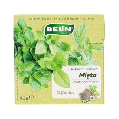 Zdjęcie produktu - BELIN Herbatka ziołowa Mięta (piramidki), 20 torebek