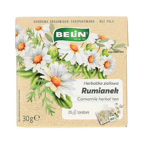 Zdjęcie produktu - BELIN Herbatka ziołowa Rumianek (piramidki), 20 torebek