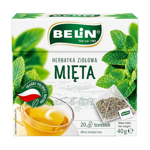 Zdjęcie produktu - Belina Herbatka ziołowa Mięta, 20 torebek