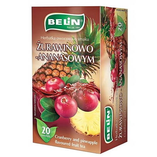 Zdjęcie produktu - Belin Herbata owocowa o smaku żurawinowo-ananasowym, 20 x 2 g