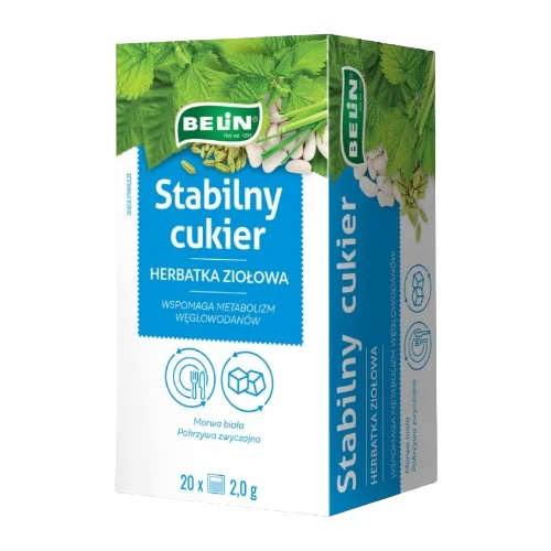 Zdjęcie produktu - Belin Stabilny Cukier herbatka ziołowa, 20 sasz.