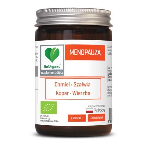 Zdjęcie produktu - BeOrganic BIO Menopauza, 100 tabl.