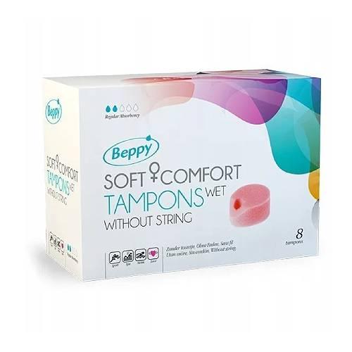 Zdjęcie produktu - BEPPY CLASSIC WET Miękkie wilgotne tampony bez sznureczka, 8 sztuk