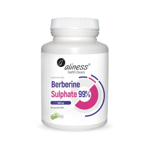 Zdjęcie produktu - ALINESS Berberine Sulphate 99% 400mg, 60 kapsułek