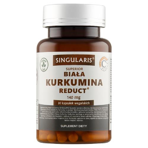 Zdjęcie produktu - SINGULARIS Superior Biała kurkumina Reduct, 30kaps. KR&Oacute;TKA DATA 31.08.2026