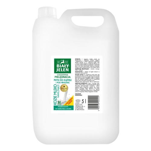 Zdjęcie produktu - BIAŁY JELEŃ Płyn do kąpieli i pod prysznic Kozie mleko, 5l