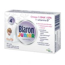 Biaron Junior, 30 kaps. - zawiera kwasy omega-3 (DHA i EPA) i witaminę D
